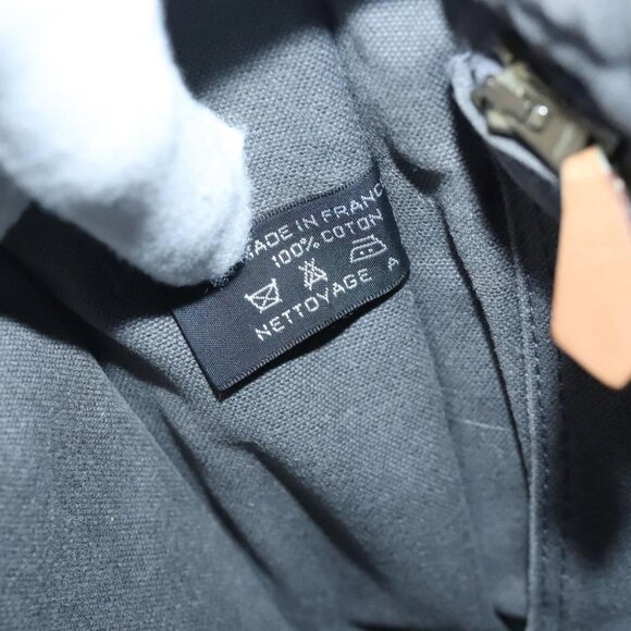 HERMES Fourre Tout PM Tote Bag Canvas Gray Silver Auth ti2154 - Picture 6 of 16